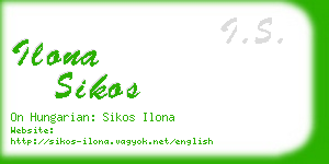 ilona sikos business card